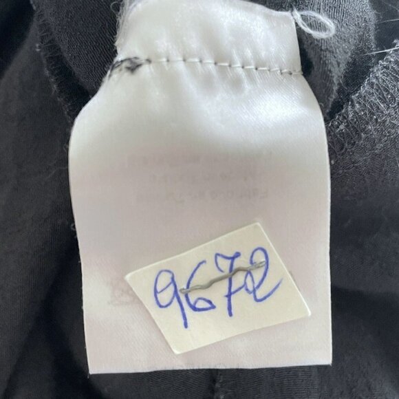 Sandro Woman's Sz 2 (US Sz M)  Black Tiered Dress w/ Cream Top Button Placket - Picture 6 of 7